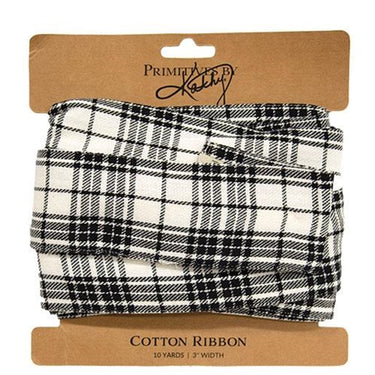 Black & White Plaid Ribbon, 3
